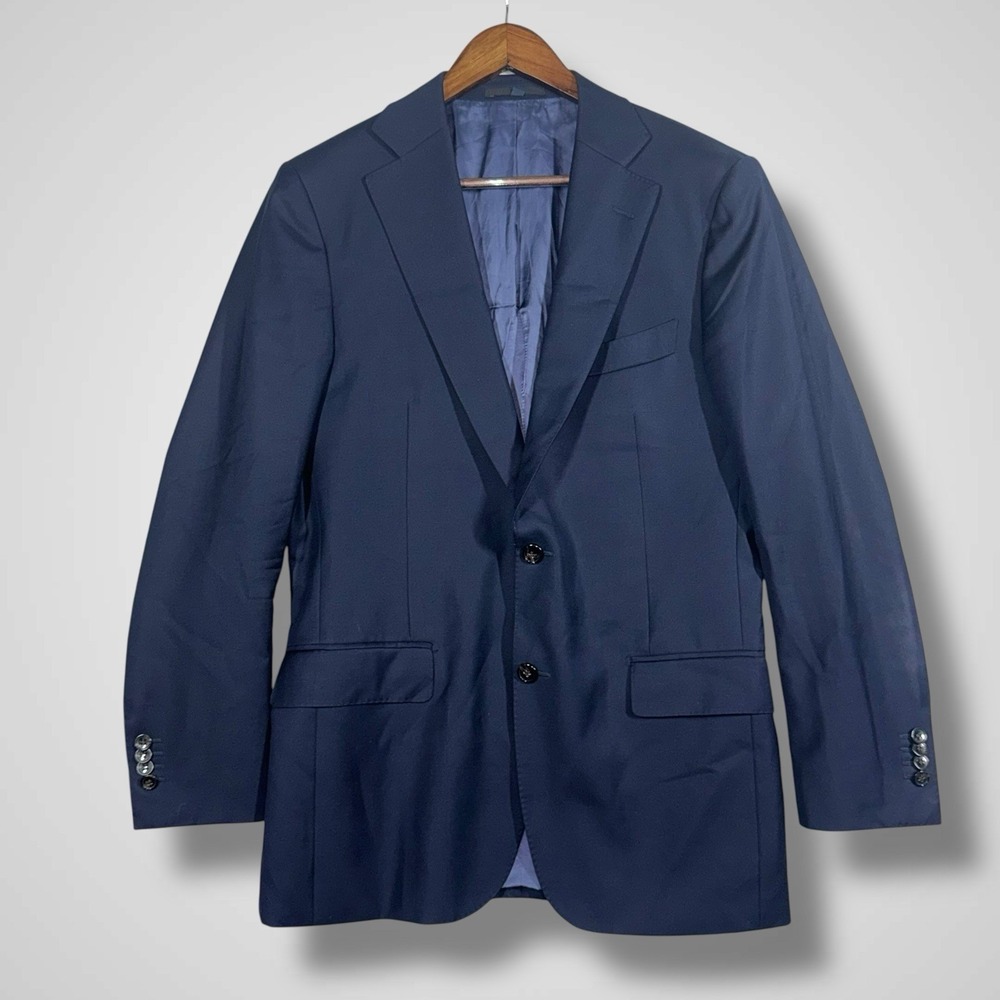 Suitsupply Pure‎ Wool Super 110's Vitale Barberis Canonico Blazer Men's 38R Blue - Picture 2 of 9